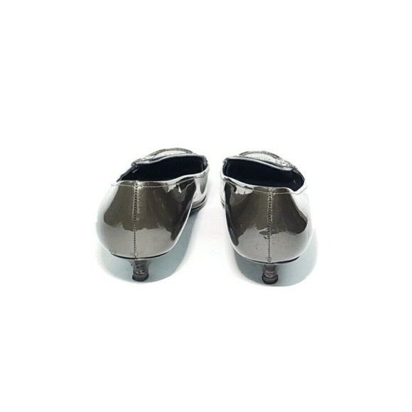 COPY - Prada Loafer Kitten Heel Patent Leather Metallic G - Picture 4 of 9